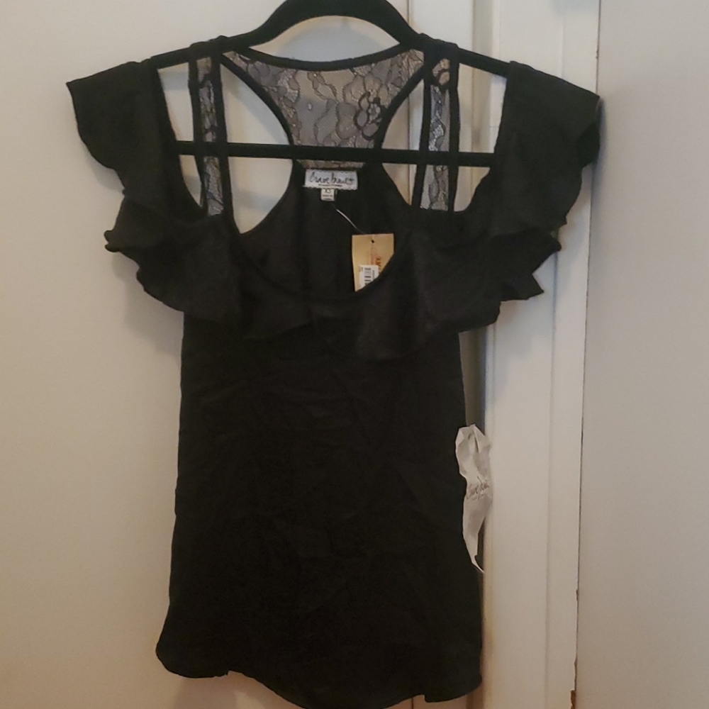 Women's dressy black tank top XS